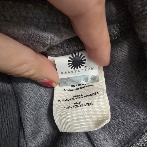 UGG Grey Cowl Neck Blanket Sweater Poncho Cape Kangaroo Pocket Loose soft lounge - Picture 10 of 13